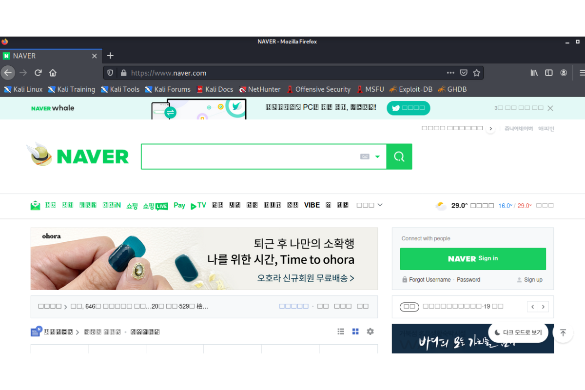칼리 리눅스 한글패치 - 한글 깨짐 현상 해결
